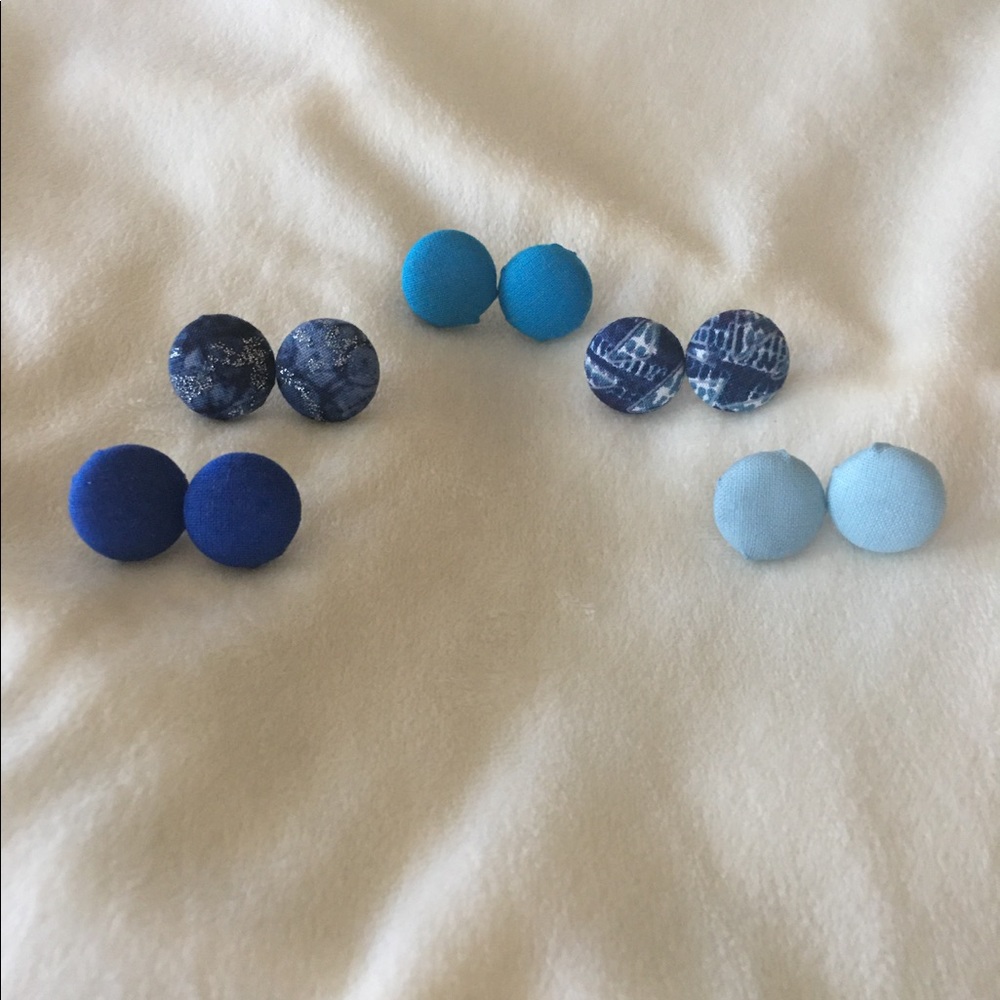 Handmade button earrings